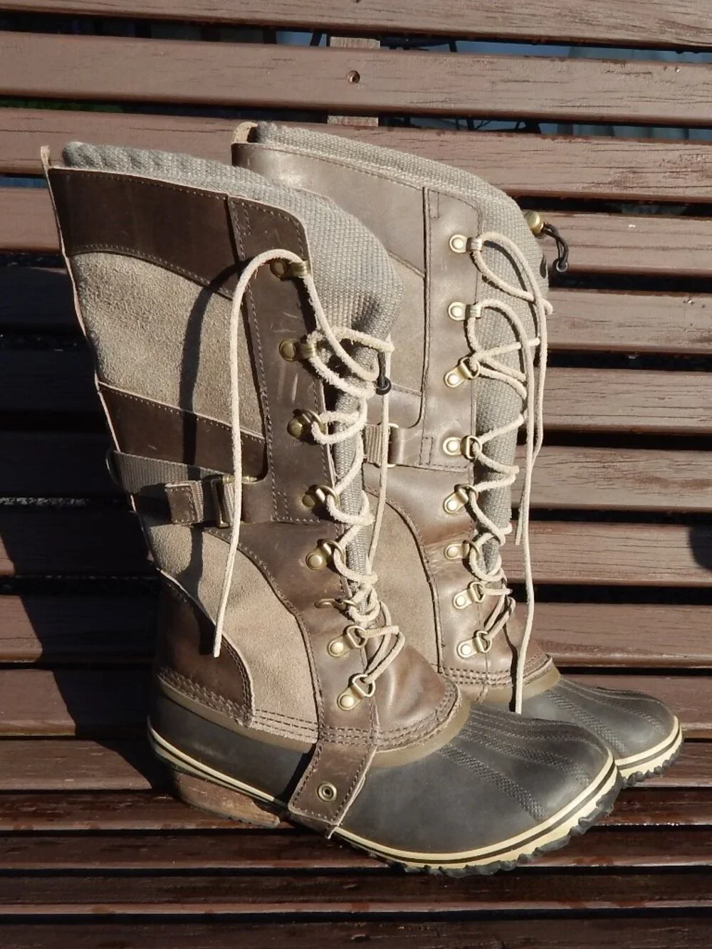 Sorel Conquest Carly Tall Duck Boots Womens Size 9 Waterproof NL2033-208
